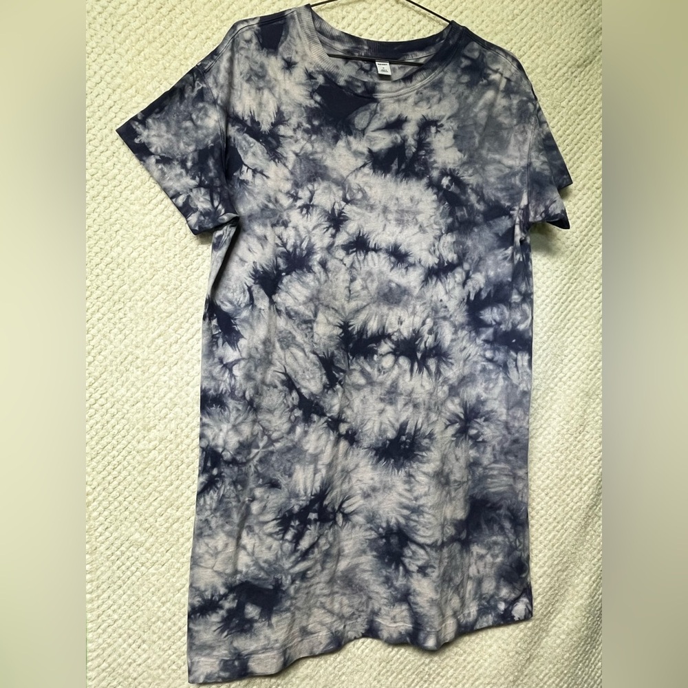 Womens Old Navy Dress TShirt Style Dress Tie Dye Size Purple Cotton Casual MED